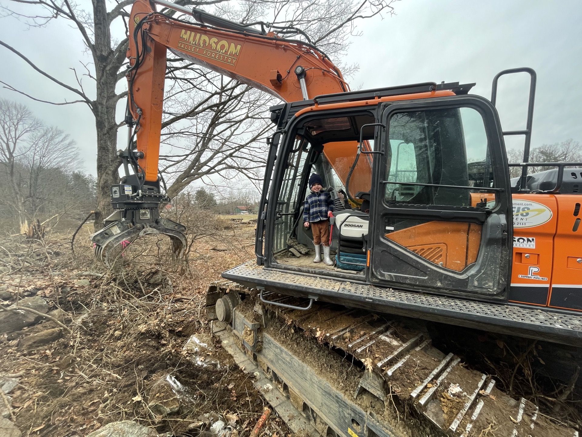 Forestry equipment at work